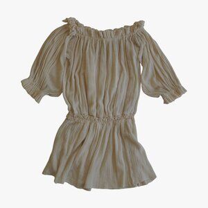 (VINTAGE) JEN'S PIRATE BOOTY | 100% COTTON "HARVESTER" MINI OFF-SHOULDER DRESS